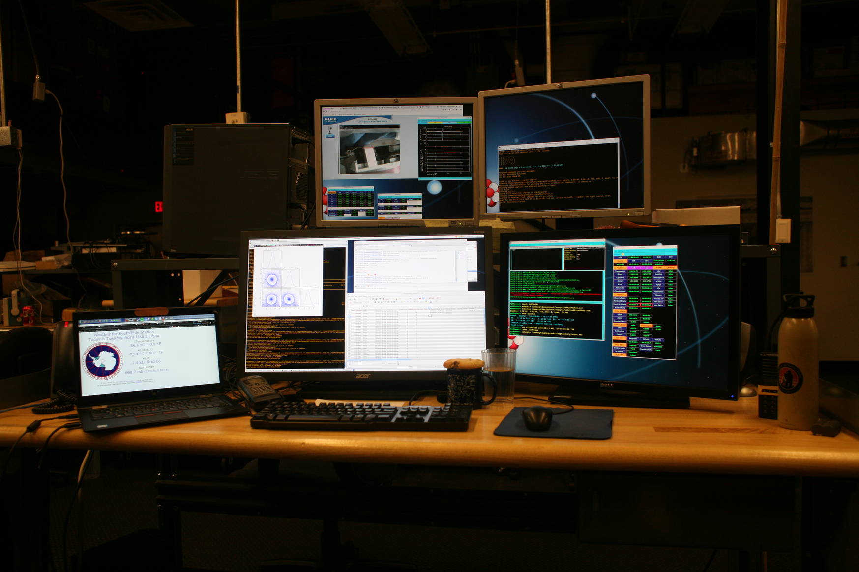 April 2017: Telescope control system during EHT observations.