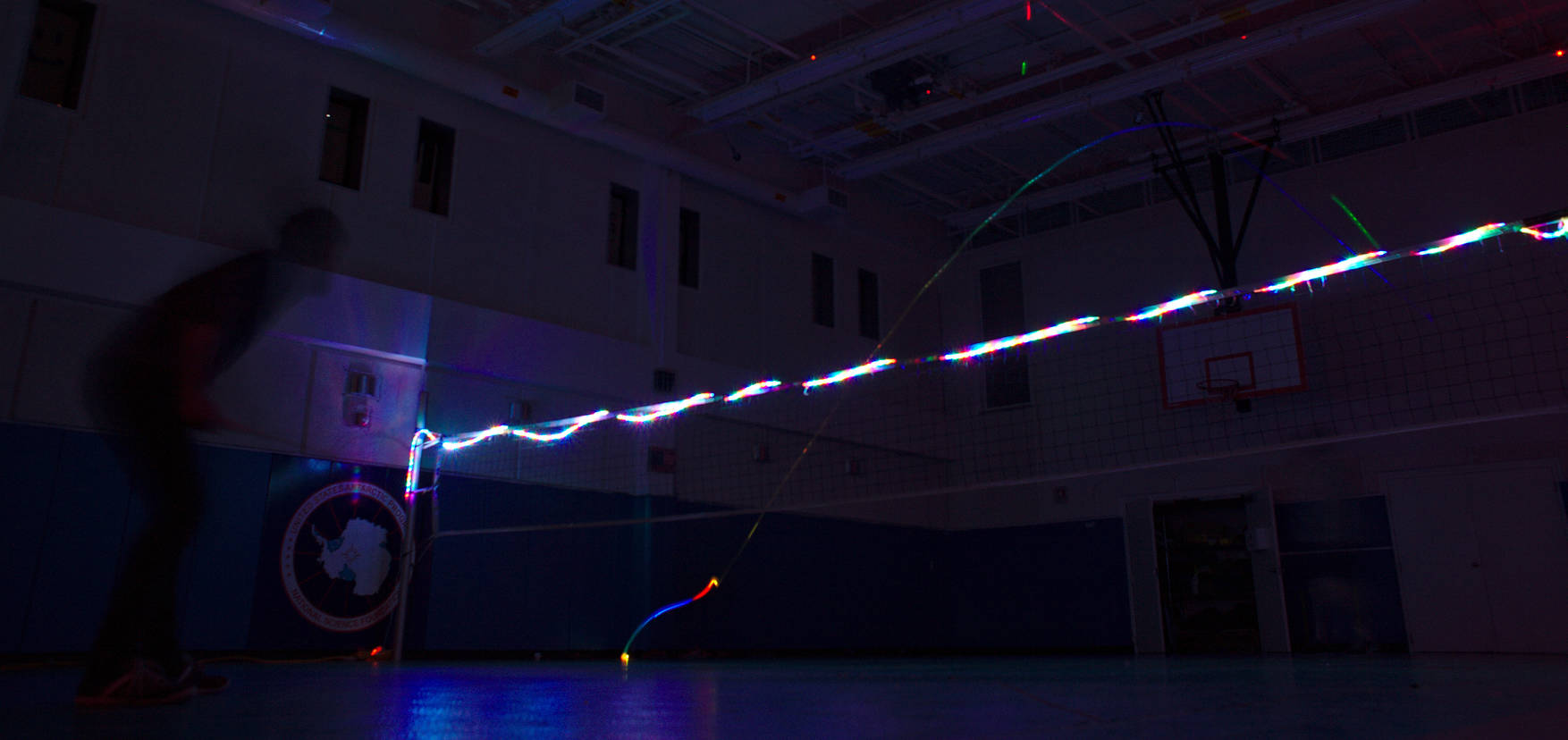 LED badminton in the dark